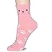 DEARMY Cat Socks for Women/Gifts for Women and Teenage Girls/Fun Design Socks/Best Christmas Gifts (as1, numeric, numeric_5, numeric_9, regular, regular, Grey, White, Yellow,Pink)