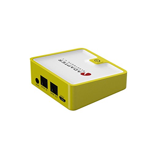 Hulorry Bluetooth Audio Adapter,BTI-039 Bluetooth 4.1 2 in 1 Transmitter Receiver Digital Optical Portable Wireless Audio Adapter Support APT-X aptx/Wireless A2DP Audio Adapter with SPDIF & Aux 3.5mm