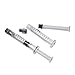 Luer Lock Glass Syringe Measuring Refilling for Oil Wax Lab (10, 2.25ML)