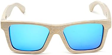 Swell Vision Classic Platinum Gray Bamboo Sunglasses with Blue Polarized Lenses