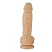 Naughty Realistic Silicone Dildo with Suction Cup, Adult Sex Toy, Slim, Beginner, Flesh, 7.5