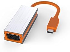 Qutiger USB 3.1 Type-C to VGA Adapter USB-C(Male) to VGA (Female) 19201200@60Hz Supported (USB-C &amp; Thunderbolt 3 Compatible)