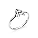 925 Sterling Silver Triple Vector Triangle Design Band Ring | Size 5 to 10 | Friendship Boho Chic Minimalist Delicate Jewelry