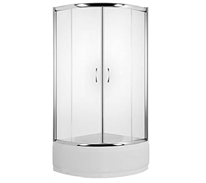 Corner Deep Shower Tray Cabin Enclosure Full Set 900mm X 900mm