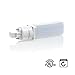 Silverlite [Plug&Play] 7w LED PL Bulb GX23-2 Pin Base,18w CFL Equivalent,700LM,Soft White(2700k),Driven by 120-277V and CFL Ballast,Horizontal Recessed,180° Rotatable,UL Listed