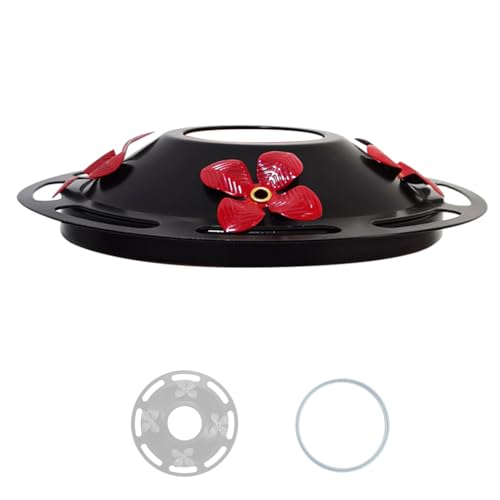 Photo 1 of Hummingbird Feeder Bottom Base Replacement Part - ONLY Metal Cover - No Nectar Basin - Compatible with Handmade Blown Glass Bottle Base