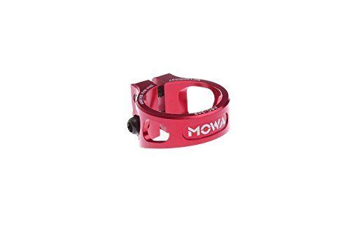 MOWA ASC Road Cyclocross CX Mountain Bicycle MTB Bike Cycling Alloy Seatpost Clamp 31.8 and 34.9 (Red, 34.9mm)