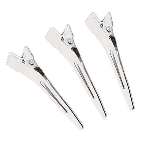 50 Pcs Alligator Curl Clips, Bantoye 1.8 Inch Single Prong Clips Hair Accessories for Hair Styling, Hair Coloring, Silver