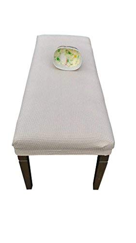 Qualitrusty Waterproof Dining Bench Protector - Perfect for Kids, Elderly, Restaurants, Dental Clinics, Party, Home - Machine Washable, Stretchy, Snugly Fit, Clean The Mess Easily (60x17, Beige)