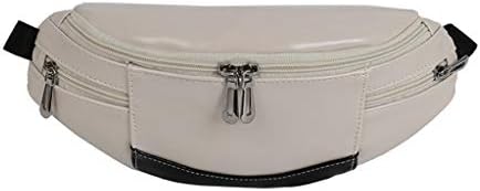 Women/Men Holographic Fanny Pack Hiking Running Belt Waist Bag for Festival, Travel, Party (White)