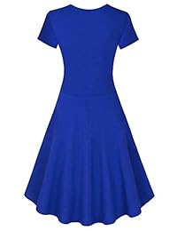 Diphi LiLi vestido de verano casual con corbata en forma de A, para mujer