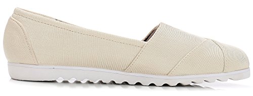ComeShun Womens Shoes Beige Classic Slip on Comfort Sneaker Casual Flats Size 8