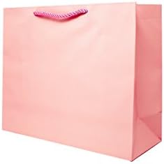 Singular Metallizing pink Party Gift Paper Bags Medium Size (Set of 12) (Horizontal (12.2'' X 10'' X 4.7''), A1 Pink) valentine's party