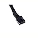 JBtek All Black Sleeved PWM Fan Splitter Cable 1 to 2 Converter