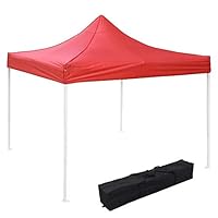 Instahibit 10x10 FT Easy Pop Up Canopy Outdoor Party Wedding Portable Commercial Instant Shelter Sun Shade Red