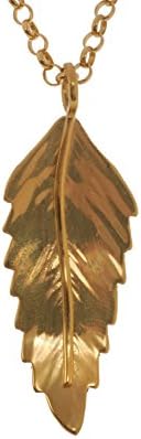 Claire Hawley Handcrafted Sterling Silver & Gold Vermeil Rowan Tree Leaf Pendant & Chain