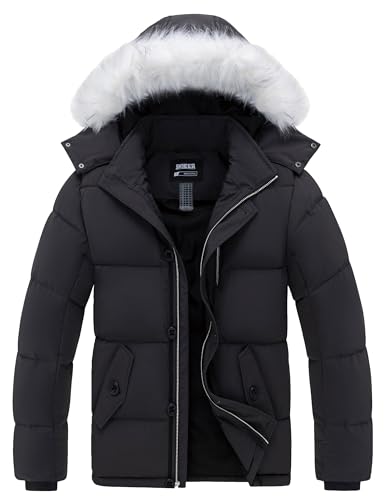Skieer Men's Puffer Jacket Waterproof Winter Coat Outerwear… at Amazon