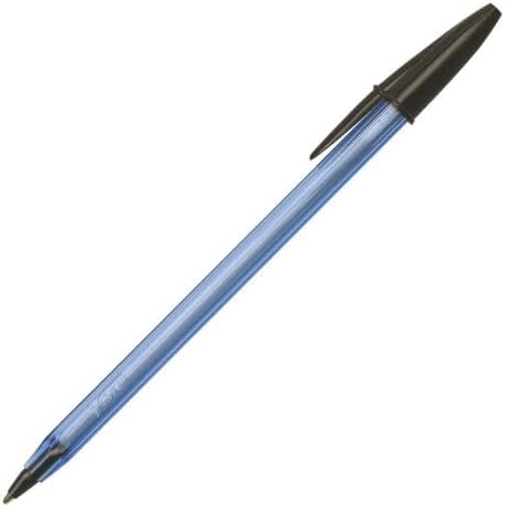 Canetas bic cristal soft de ponta média (1,2 mm) - pretas, caixa com 50 canetas