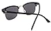 FEISEDY Vintage Half Frame Sunglasses For Men Women Classic Brand Sun Glasses Light Black
