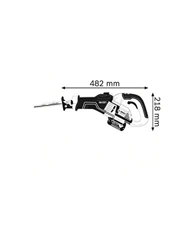 Bosch Professional 18V System Akku Säbelsäge GSA 18V-32 (inkl. 2x5.0 Ah Akku, Schnellladegerät GAL 1880 CV, im… – Bild 3
