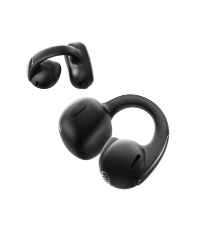 Baseus Bowie MC1 Open Ear Clip-On Earbuds, Adaptive Comfort with Anti-Drop Design, Impactful Sound with Adaptive Bass Boost, Adaptive Noise Cancelling Calls, IP57 Waterproof, 40H Playtime, Lightweight