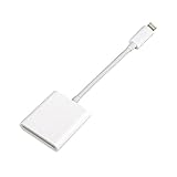 KimKey 2 IN 1 Micro USB and Lightning Connector Camera SD Card Reader for iPhone iPad and Android Phone Tablet