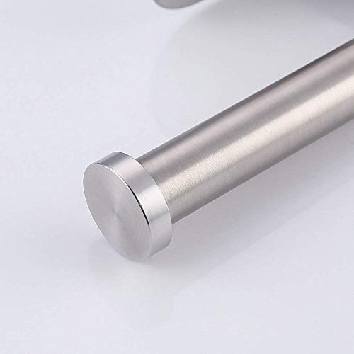 Self Adhesive Toilet Paper Holder, Kmeivol Portable Brushed Nickel Toilet Paper Holder, Wall Mounted Toilet Paper Holder with Rustproof Stainless Steel Brushed