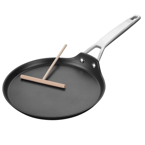 MsMk 8 Inch Nonstick Crepe Pan with Spreader, Induction Dosa Tawa Pancake