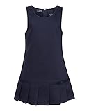 French Toast - Little Girls Pleated Hem Jumper