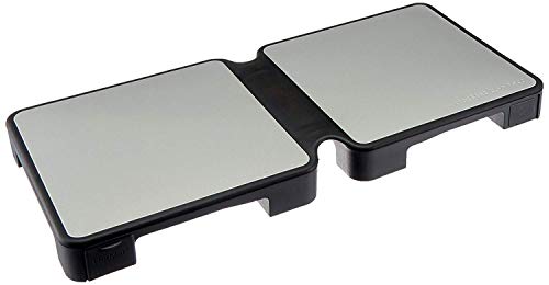 Modular Electric Warming Trays | Folding Trays, Temperature Adjustable, Heated Plates for Easy Serving in Events, Home Parties, Restaurants | Connect Up to 5 Units (2 PACK - 4 Heating Surfaces) (Grey)
