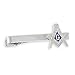 Forge Masonic Compass Enamel Silver Tie Bar