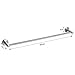 HOMEIDEAS 24-Inch Bathroom Towel Bar Single Towel Hanger SUS304 Stainless Steel Lavatory Towel Rack Hotel Style Towel Shelf,Wall Mount,Polished Finish