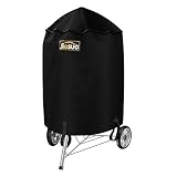 JIESUO BBQ Grill Cover for Weber Charcoal Kettle: Heavy Duty Waterproof 22 Inch Weather Resistant Barbeque Grill Covers
