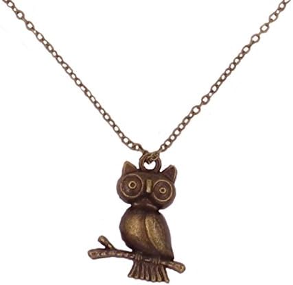 Eco Spirit Jewelry “Eco Friendly” Bronze-Tone Perched Owl Pendant Necklace 18”