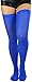 ToBeInStyle Women's Nylon Thigh High Schoolgirl Opaque Stockings (Blue)