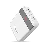 Yoobao Portable Charger 10000mAh Power Bank Compact External Battery Pack 2 Input & 2 Output LED Display Powerbank Compatible with iPhone Xs/Xr/X/8, iPad, Samsung, Google, Oneplus and More - White