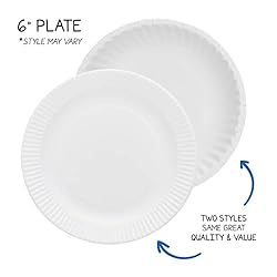 Hygloss Products 6" Uncoated White Paper Plates