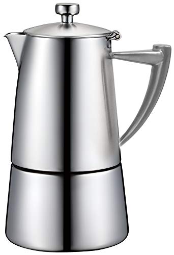 Cuisinox Roma Moka Espressokocher für 10 Tassen, Edelstahl
