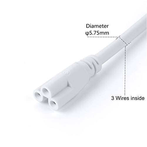 image for CNSUNWAY LIGHTING T5 T8 LED Tube Light Connector Cord, 1FT 0.3M, Doubl