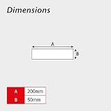 Scan SCA6012 Self Adhesive Brass Effect Sign Private 200 x 50mm view 3