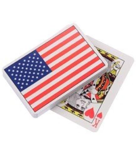 Amazon.com: Military Gift Shop Blue American Flag Playing Cards