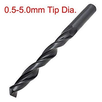 Generic 3point1 mm : OZE19921102 0.5/0.6/0.7/0.8/0.9/1/1.1/1.2/1.3/1.4/1.5/1.6/1.7/1.8/1.9/2/2.1/2.2-5.0mm Dia. High Speed Steel Twist Drill Bit 1pc
