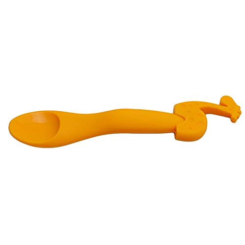 Baby K Spoon - Baby Soft Silicone Feeding Spoon Table 4 Colors Cute Animal Infant Kids Weaning Tableware Utensils - Bottle Cute Ladel Dropper Spoon Silicone Dosage Dispenser Dinner Table - Thumbnail 6