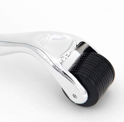 Micro Needle Derma Roller .25mm Microneedling Facial Roller for Skin Hair Beard Includes Free Storage Case (Silver)