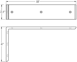 Dmax Heavy Duty L Brackets for Shelves, Countertop