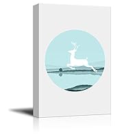 Canvas Wall Art Circular Pattern Landscape Canvas Prints Home Artwork Decoration for Living Room,Bedroom - 12x18 inches