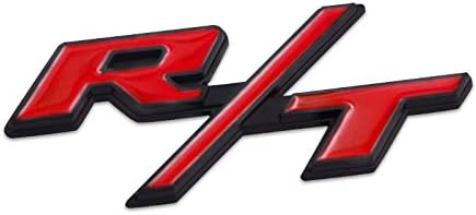 1pcs R/T Grille Emblem Badge Car-styling Chrome Metal RT Car Sticker for Caravan Challenger SRT Durango Charger Avenger Caliber Auto Accessories (Sticker B)