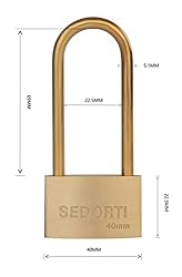 SEDORTI Weather Proof Lock, Keyed Alike Solid Brass
