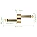 OTraki Z Type Guitar Pedal Connector 4 Pack TS Copper Male Connector Pedal to Pedal Guitar Pedal Coupler, 6.3mm 1/4 Inch Flat Patch for Effect Pedalboard Space Saving, Gold