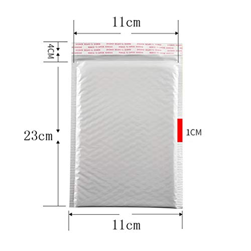 Ahagogo 50pcs Poly Bubble Mailers Padded Envelopes, Bubble Lined Poly Mailer Self-Seal Teal, Waterproof Bubble Lined Poly Mailer for Packaging (White)